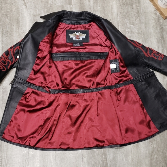 💰SOLD💰1/13/25 💥Harley-Davidson👍🏼3pc Leather Outfit/Coat Sz 8 - Picture 7 of 16